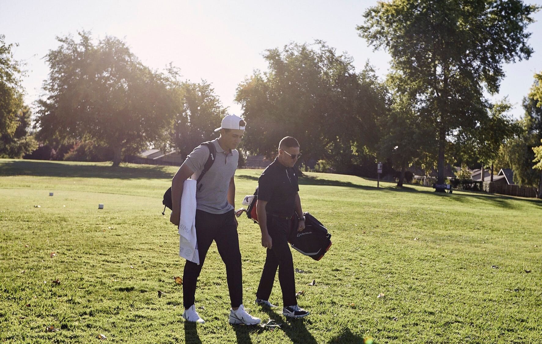Cameron Champ and Sean Foley at Foothill Golf Course